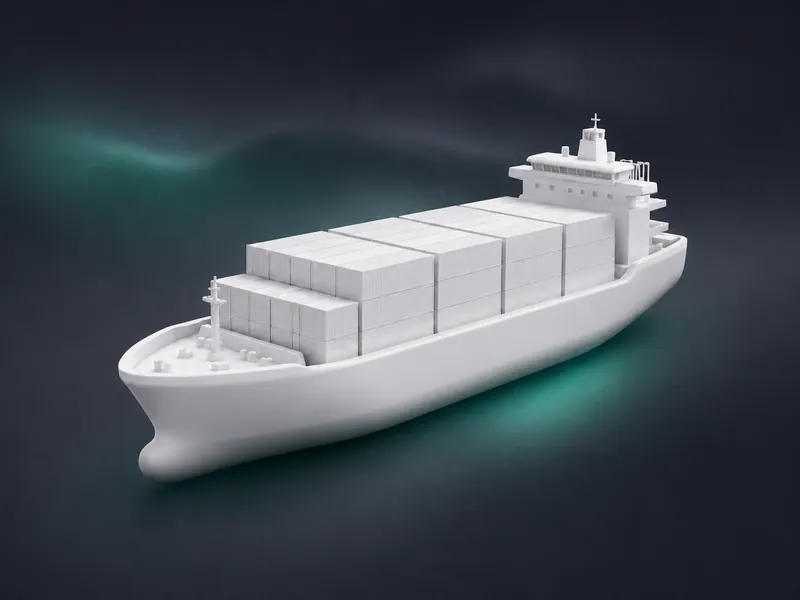Container ship at sea